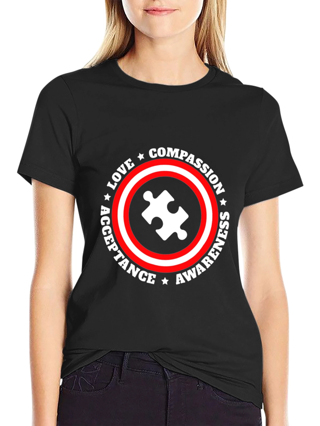 Autism Awareness T-Shirt Compassion Love Acceptance