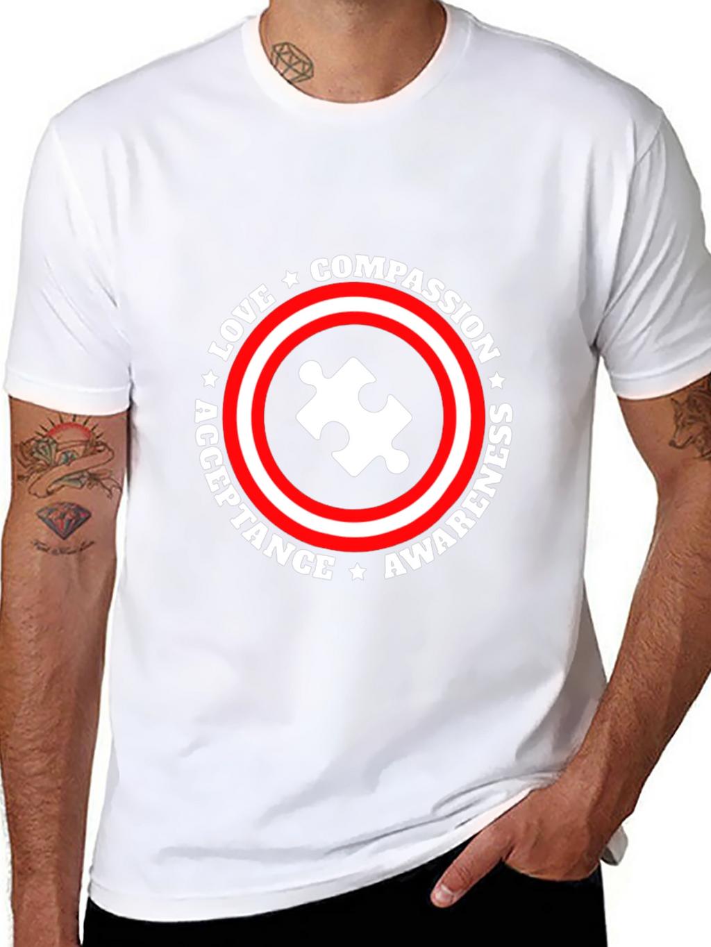 Autism Awareness T-Shirt Compassion Love Acceptance
