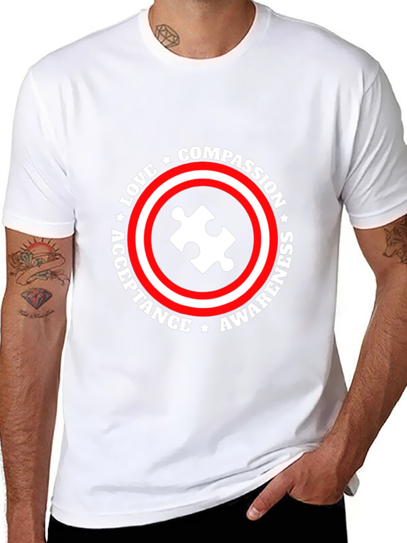 Autism Awareness T-Shirt Compassion Love Acceptance