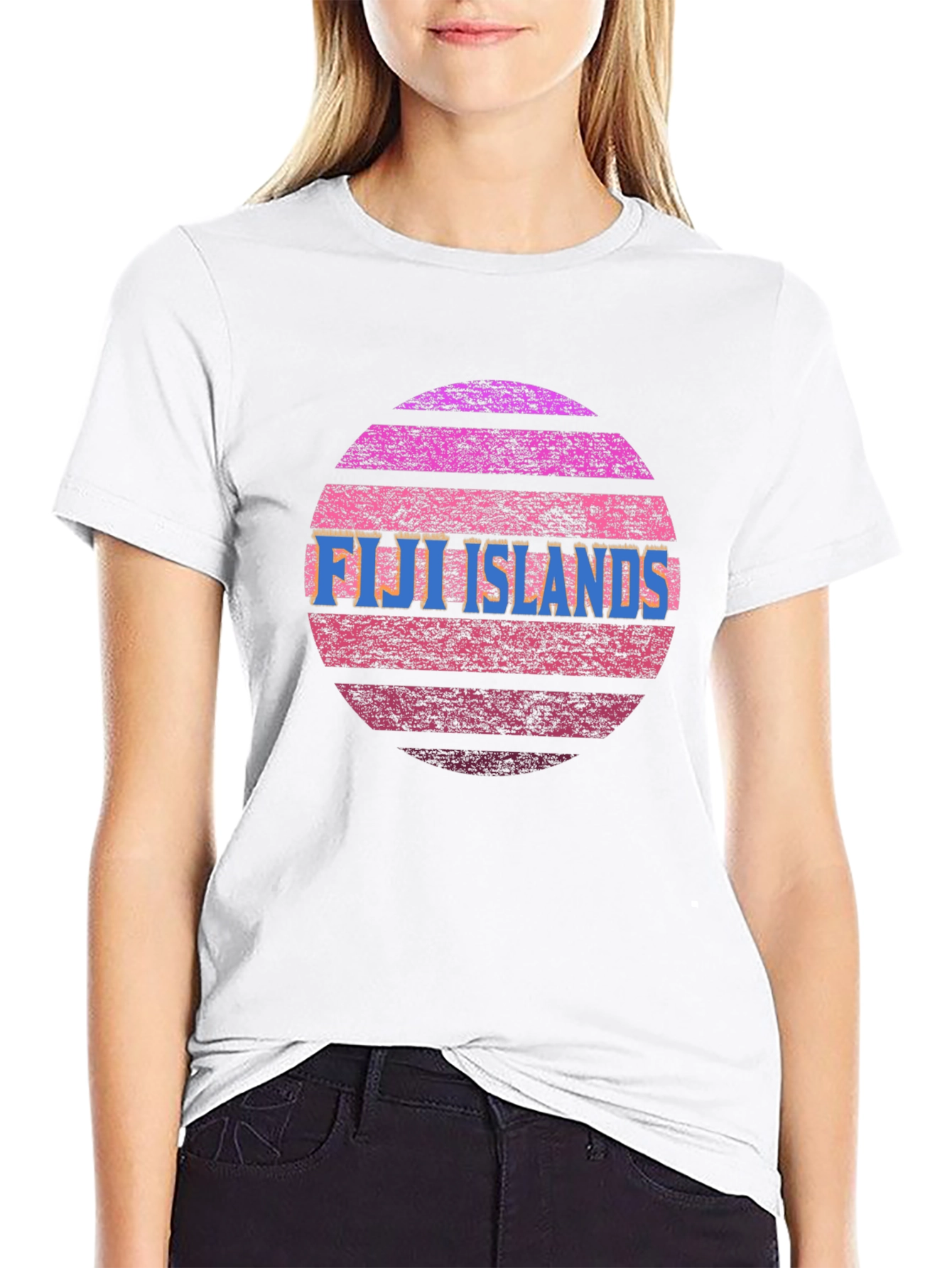 Fiji Islands Sunset Graphic Tee - Retro Style