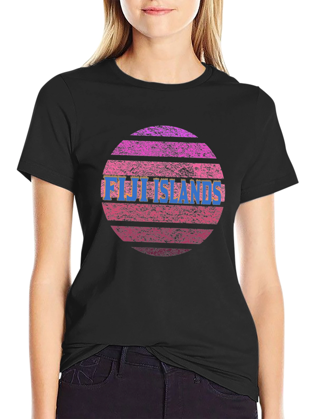 Fiji Islands Sunset Graphic Tee - Retro Style