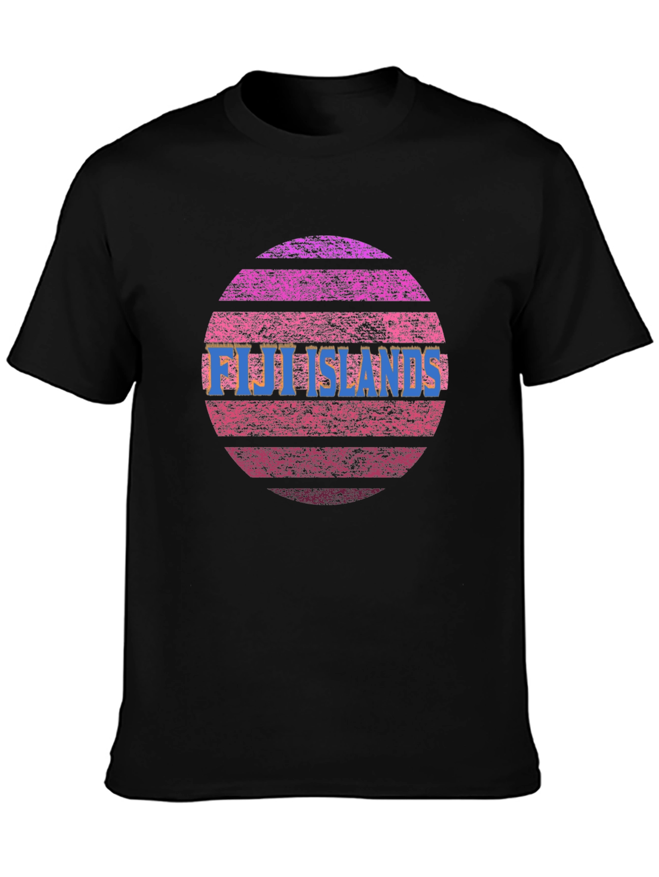 Fiji Islands Sunset Graphic Tee - Retro Style