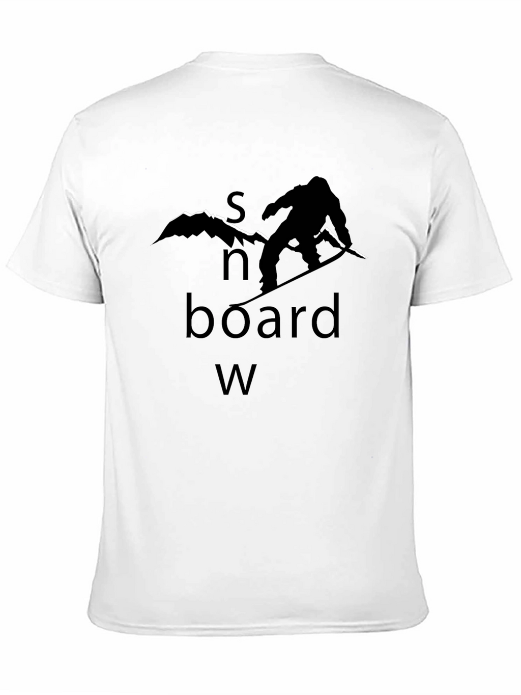 Snowboard Graphic Tee - Black Cotton T-Shirt