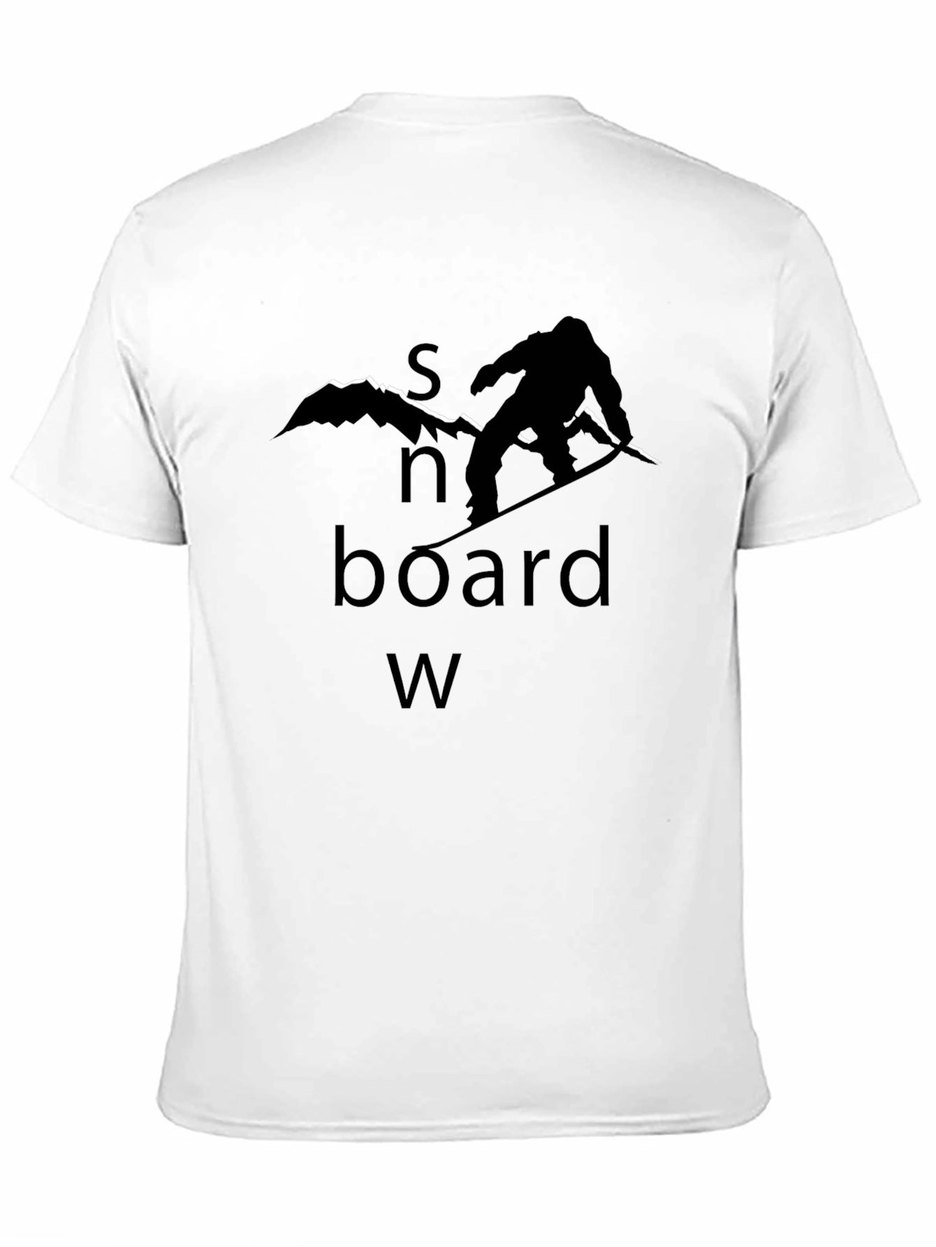 Snowboard Graphic Tee - Black Cotton T-Shirt
