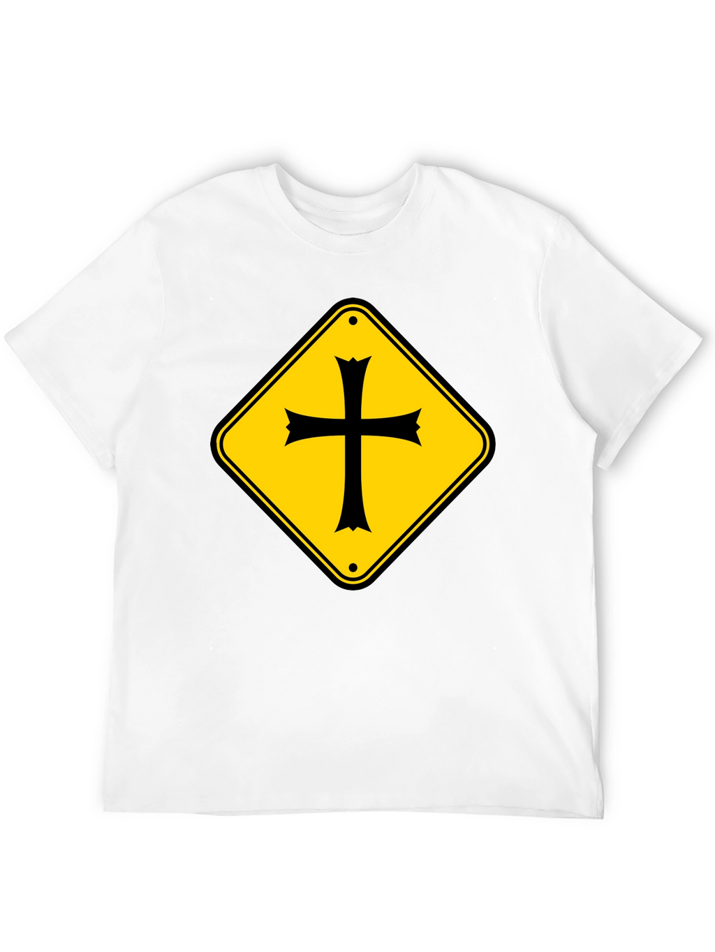 Crossroad Sign T-Shirt - Black Cotton Tee