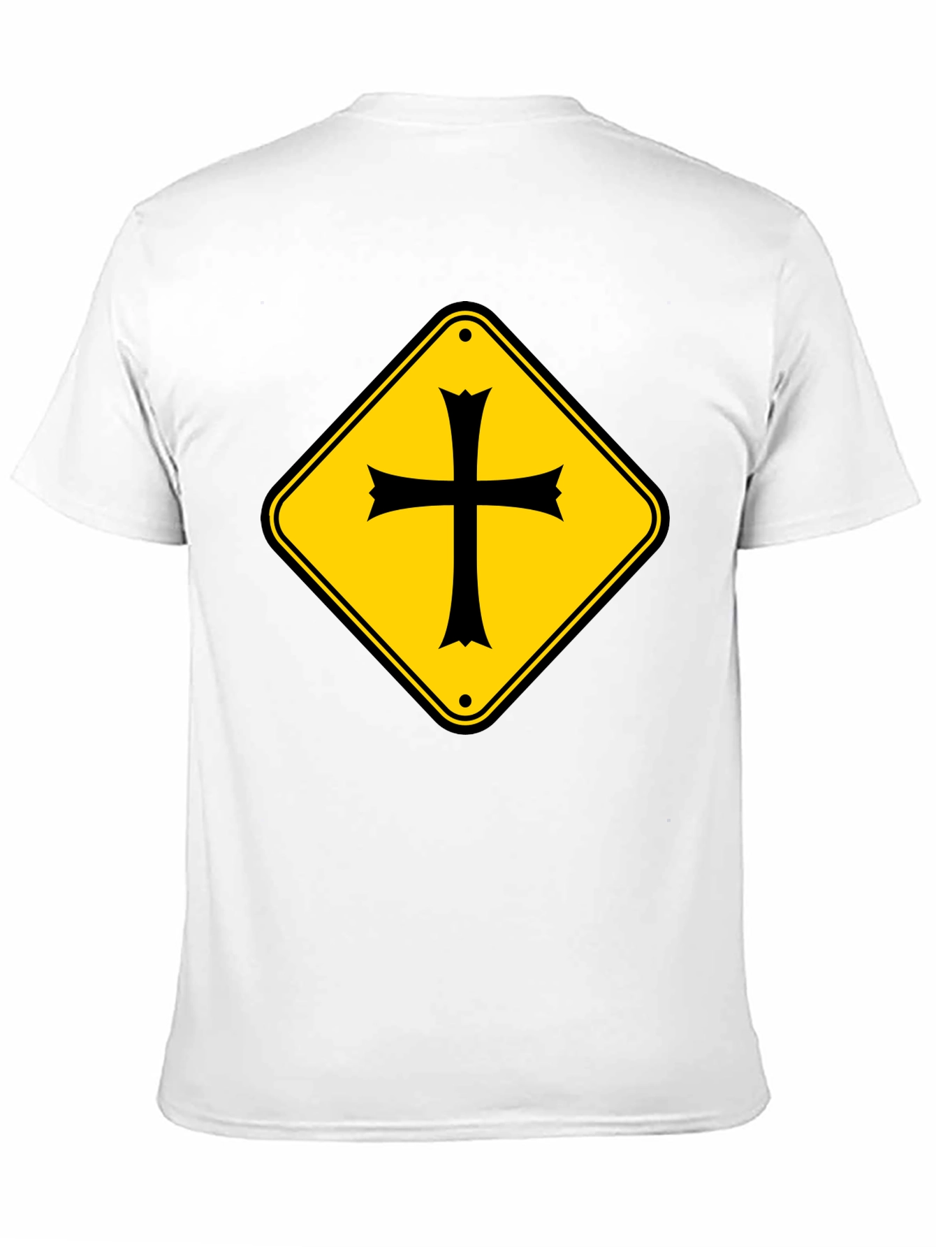 Crossroad Sign T-Shirt - Black Cotton Tee
