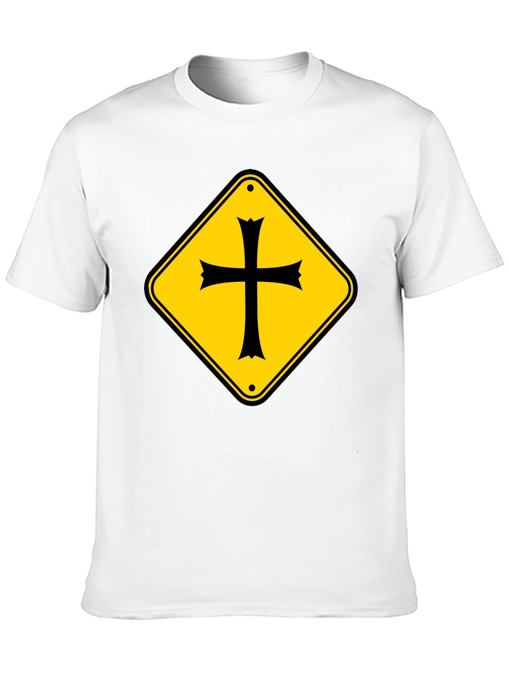 Crossroad Sign T-Shirt - Black Cotton Tee