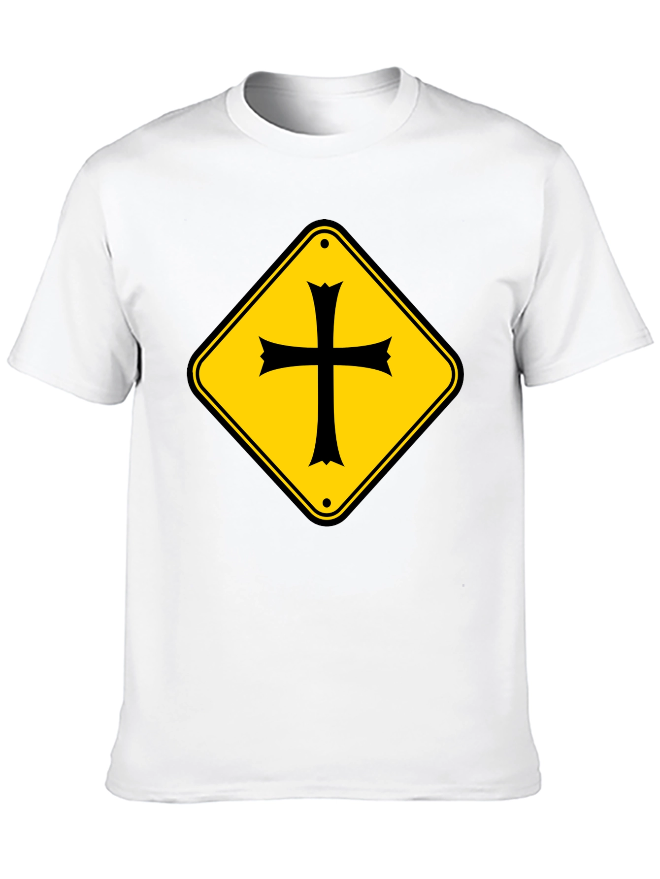 Crossroad Sign T-Shirt - Black Cotton Tee