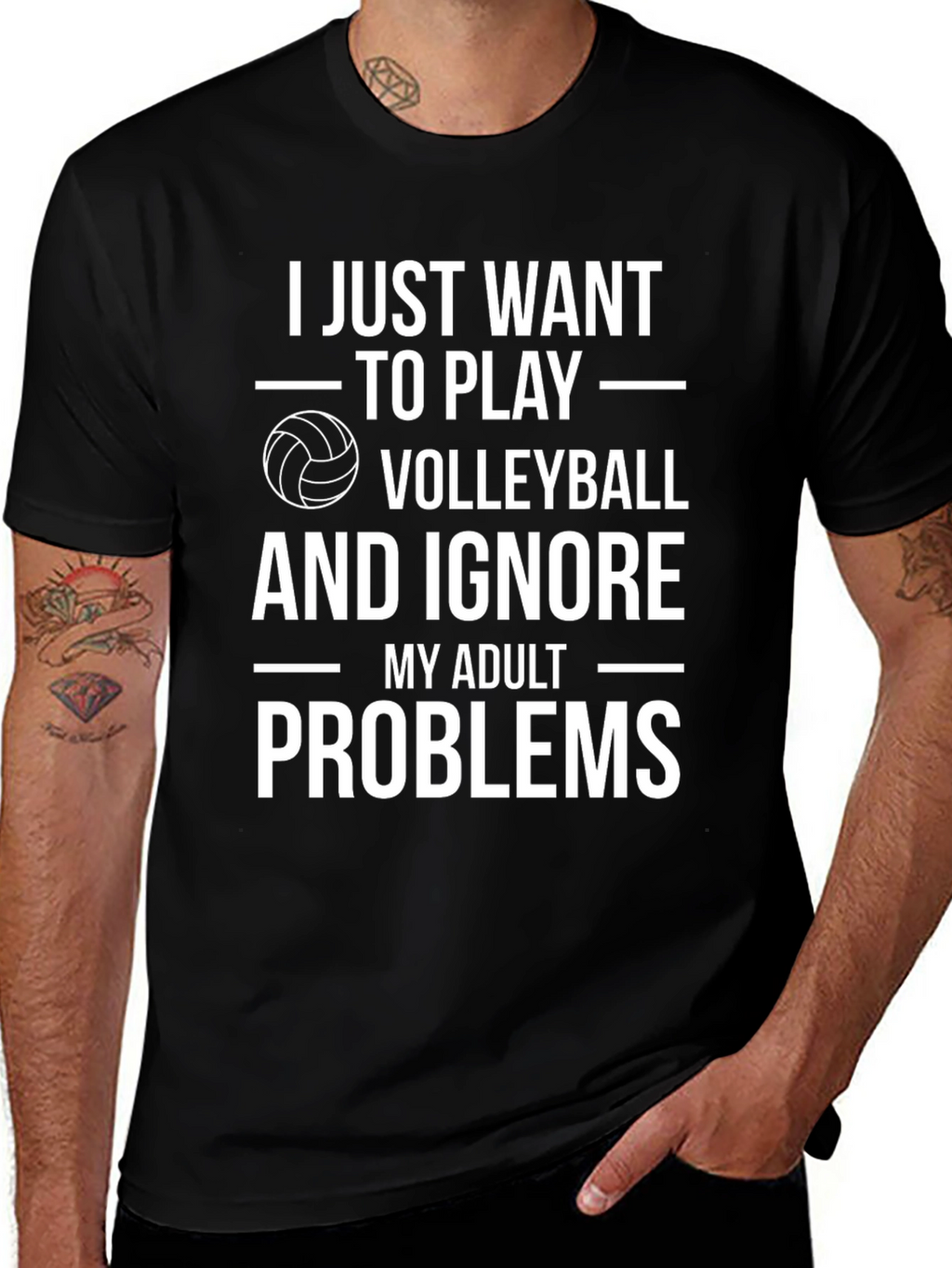 Volleyball Lover T-Shirt - Ignore Adult Problems Tee