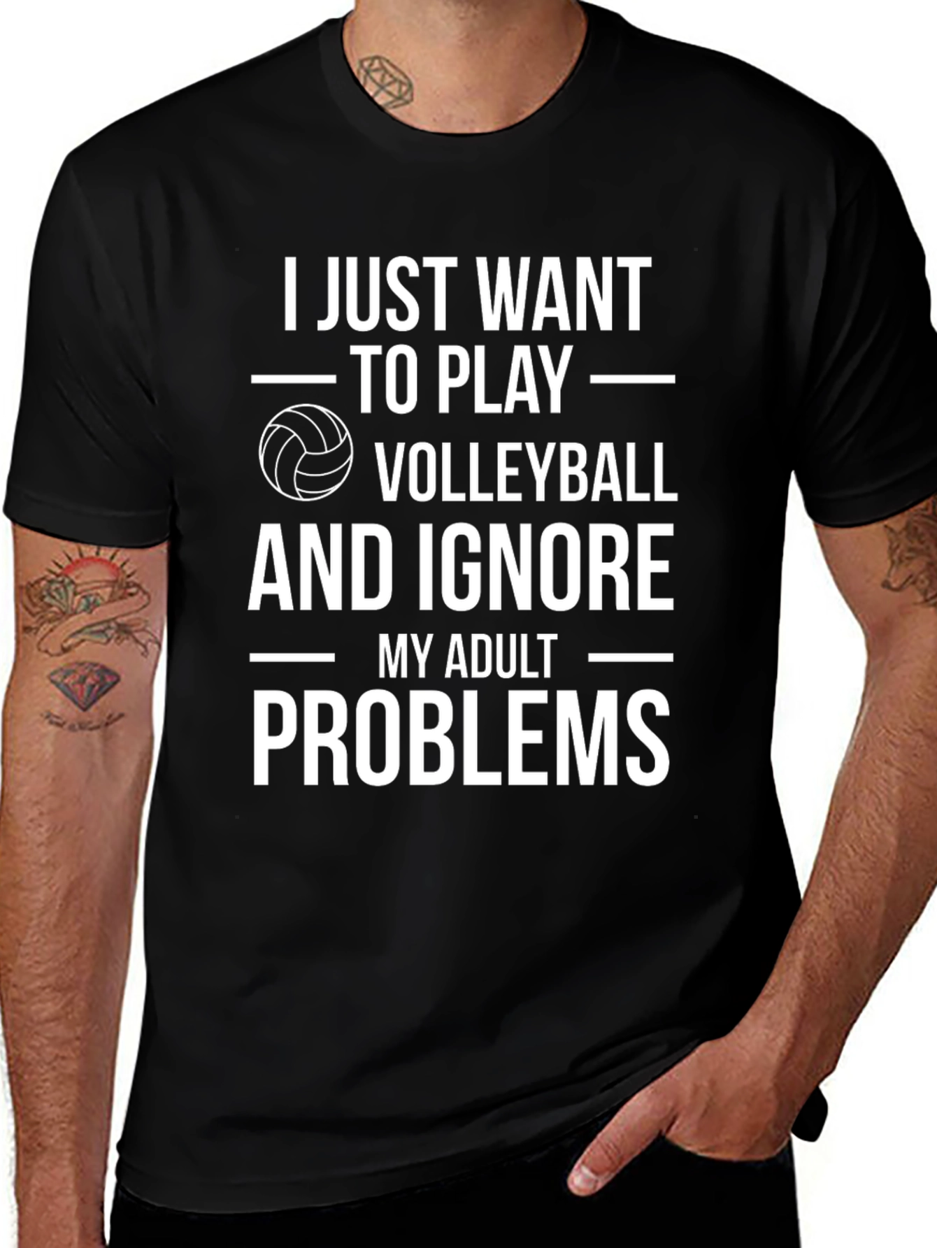 Volleyball Lover T-Shirt - Ignore Adult Problems Tee