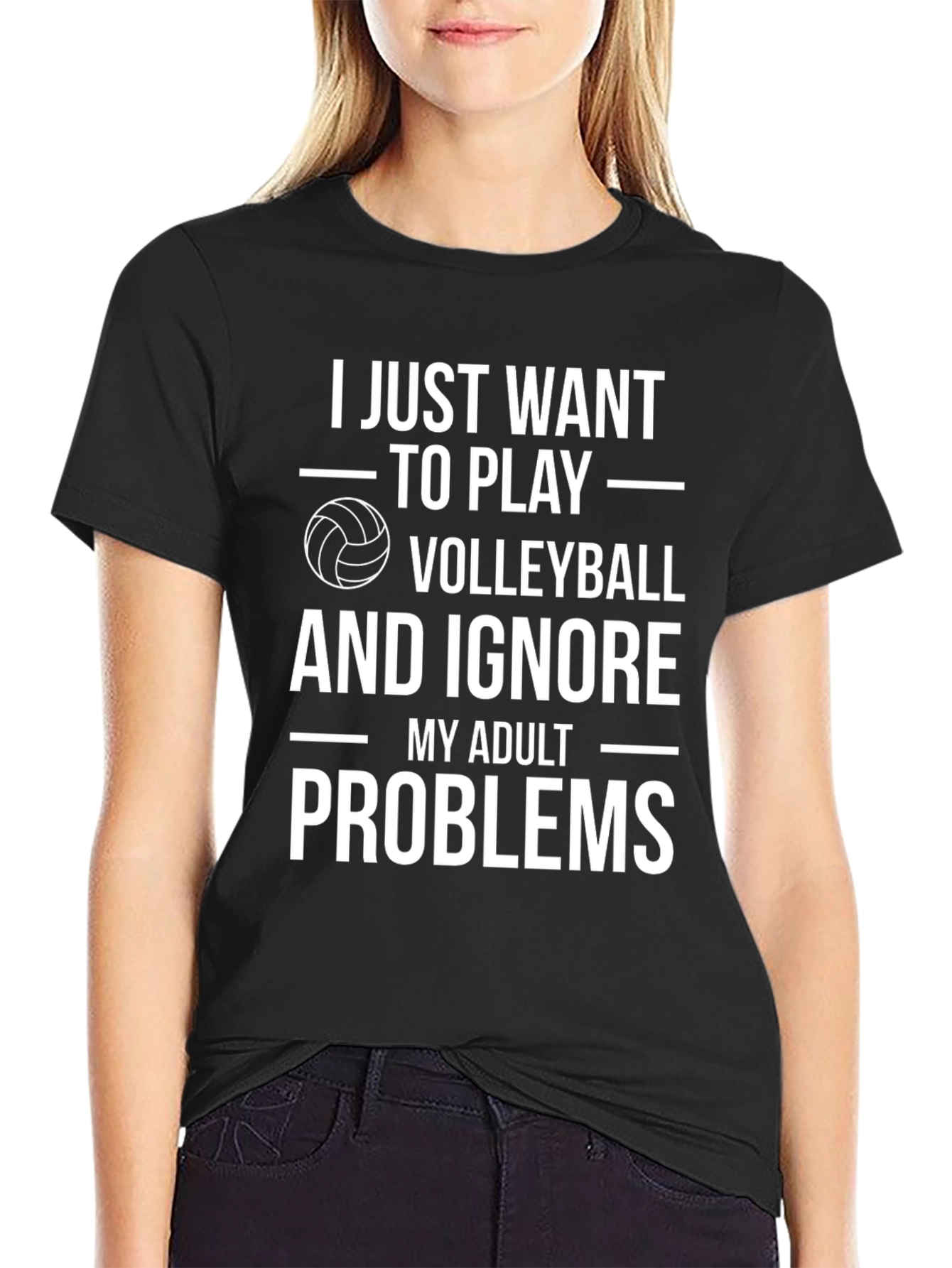 Volleyball Lover T-Shirt - Ignore Adult Problems Tee