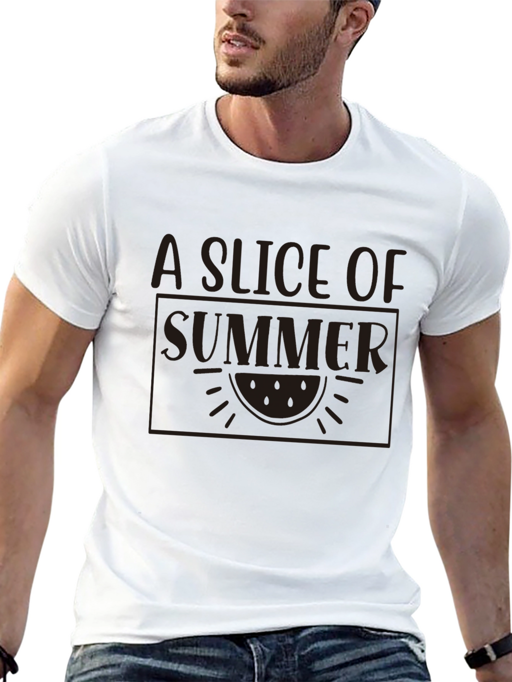 A Slice of Summer Black Graphic Tee