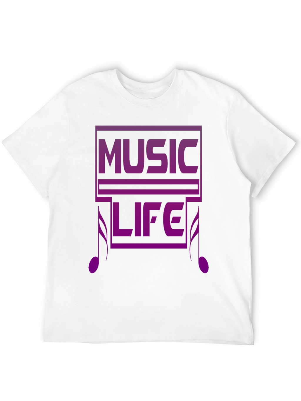 Music Life Graphic Tee - Black Casual T-Shirt