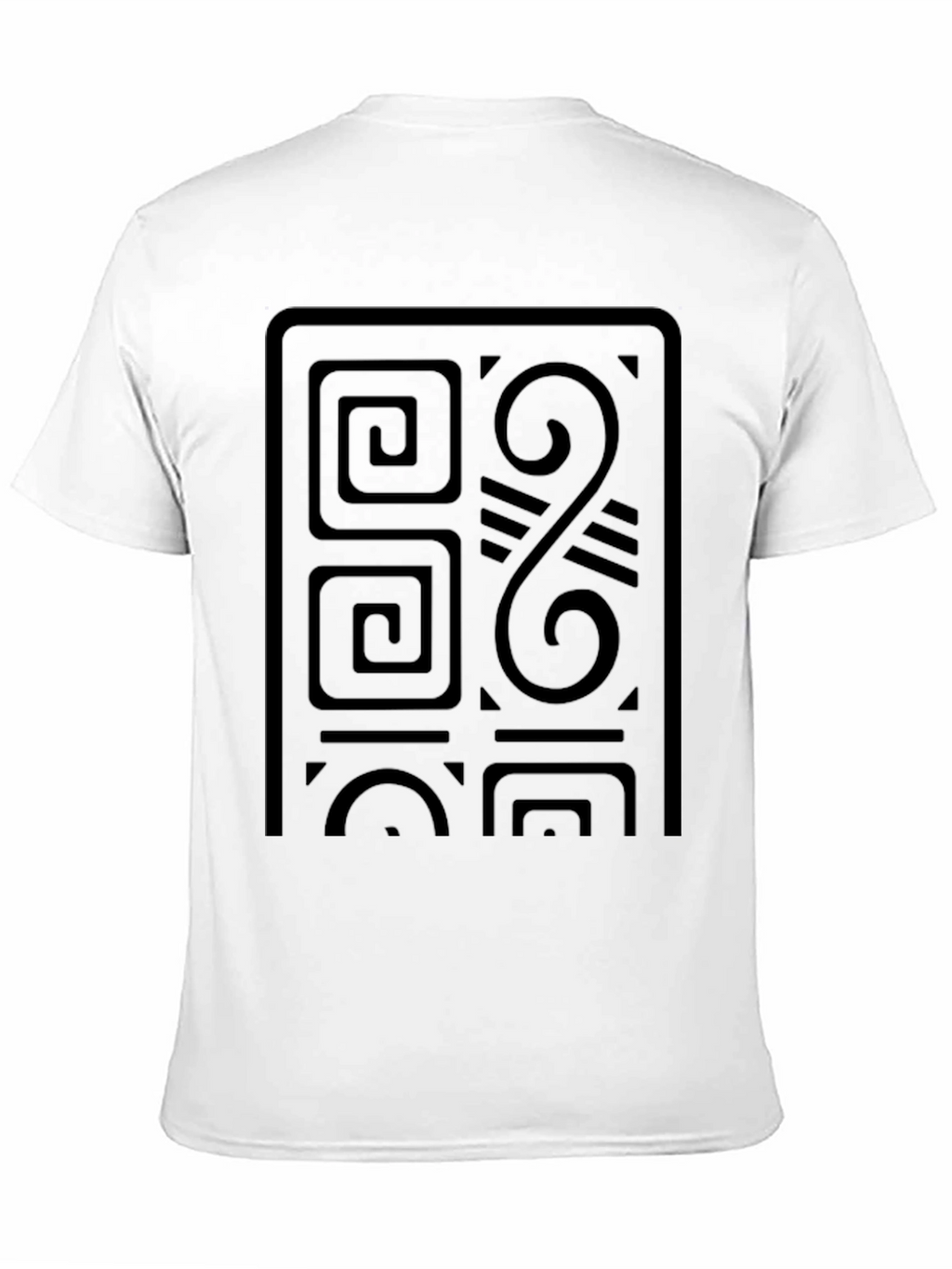Abstract Geometric Design Black T-Shirt