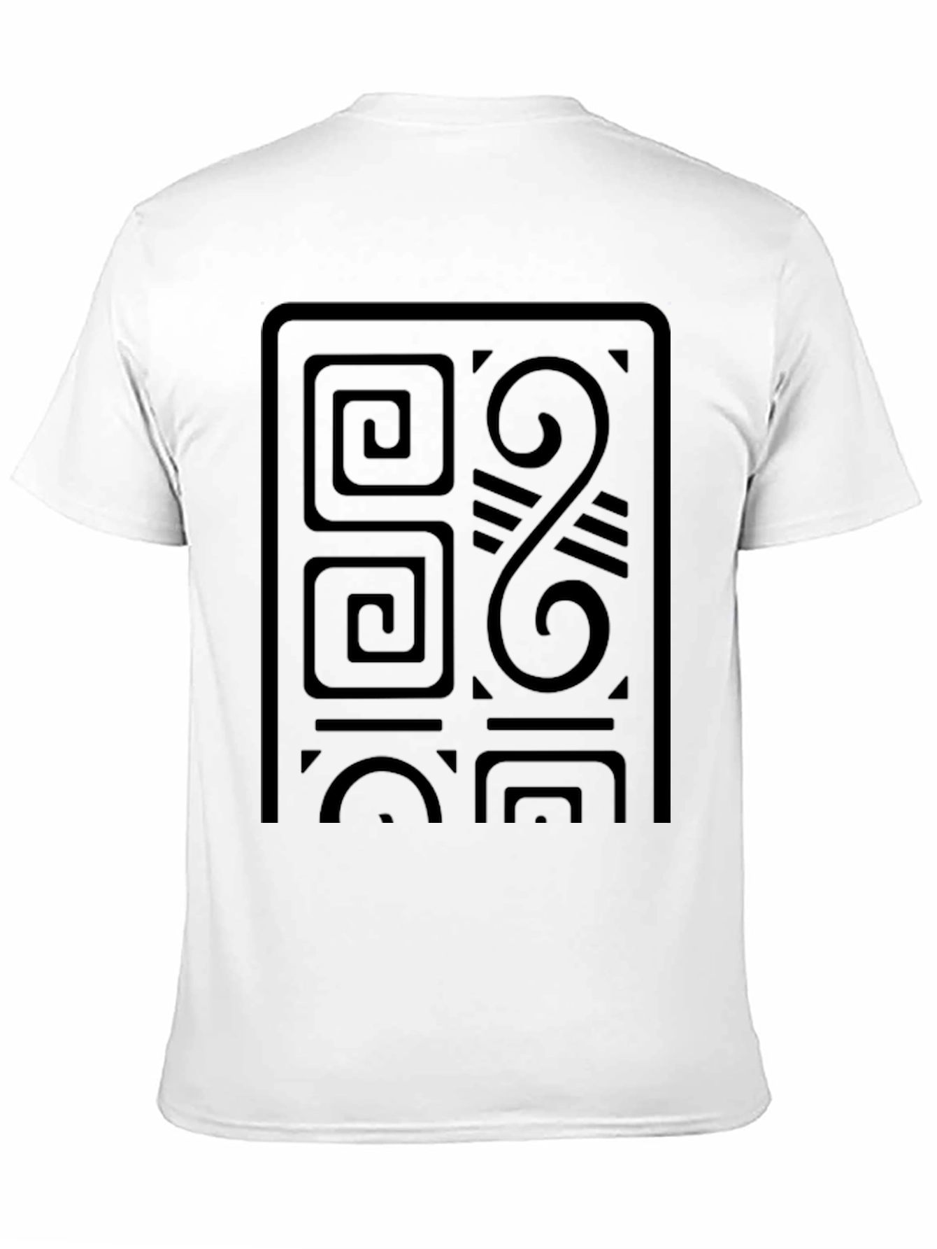 Abstract Geometric Design Black T-Shirt