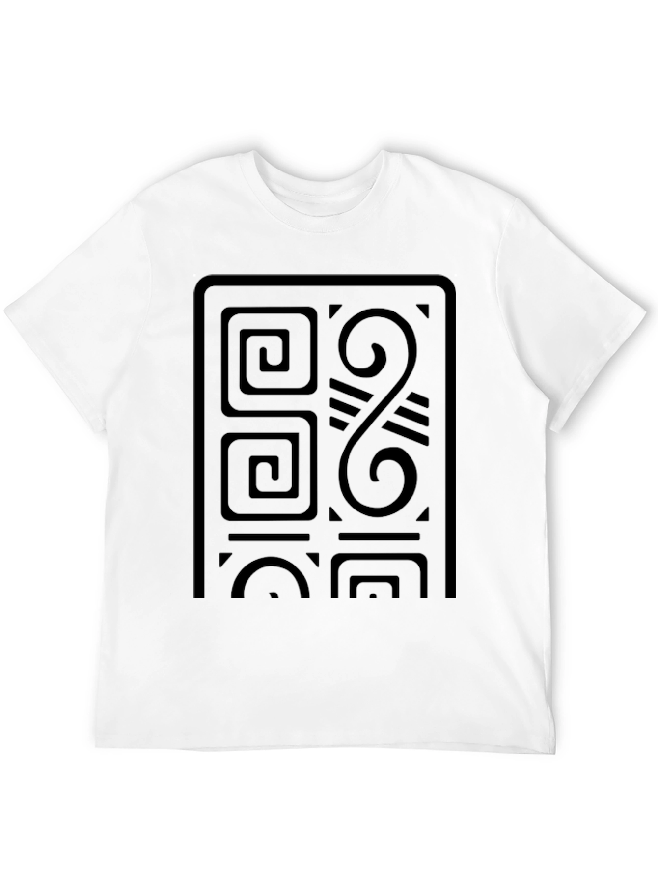 Abstract Geometric Design Black T-Shirt