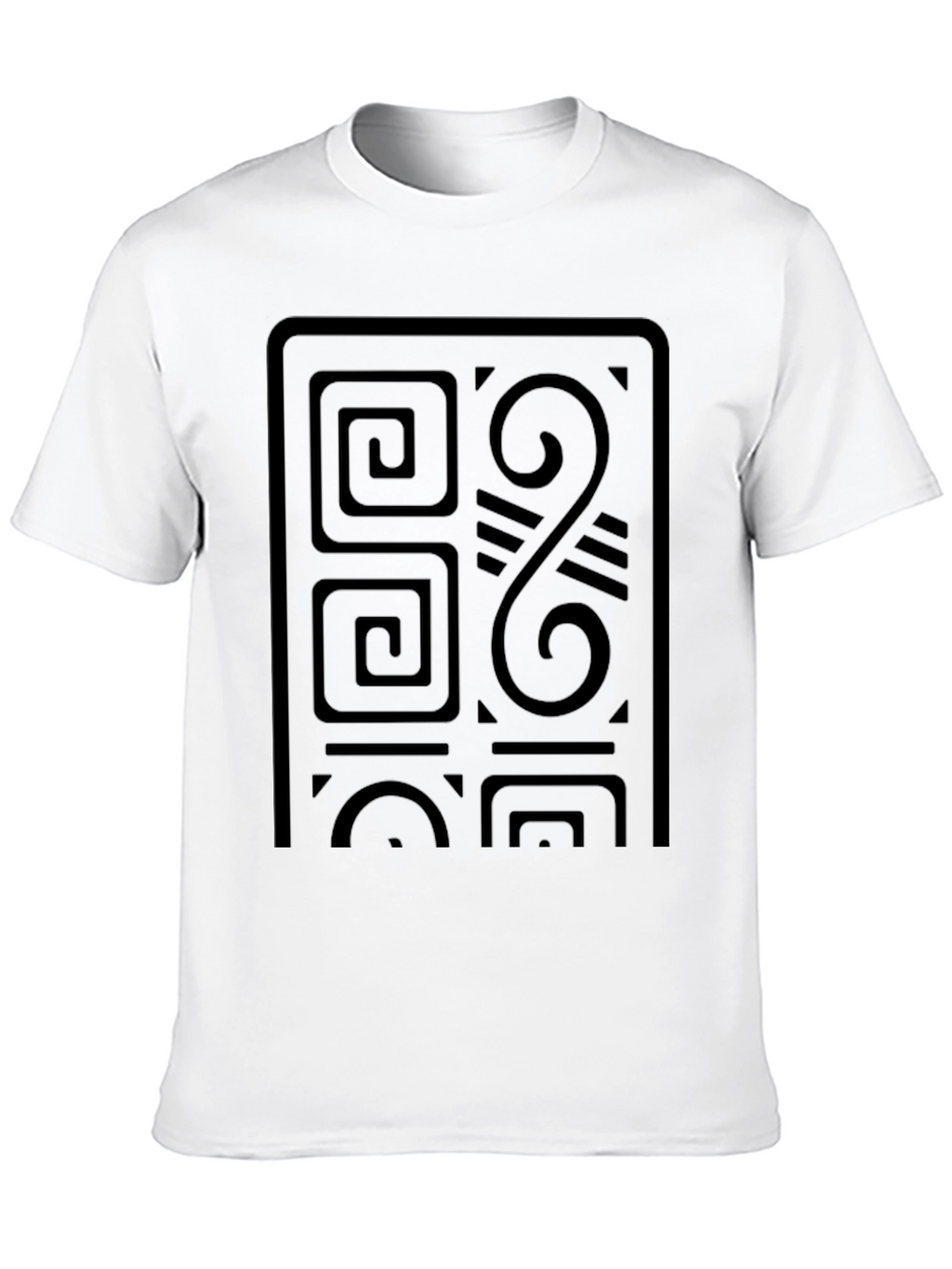 Abstract Geometric Design Black T-Shirt