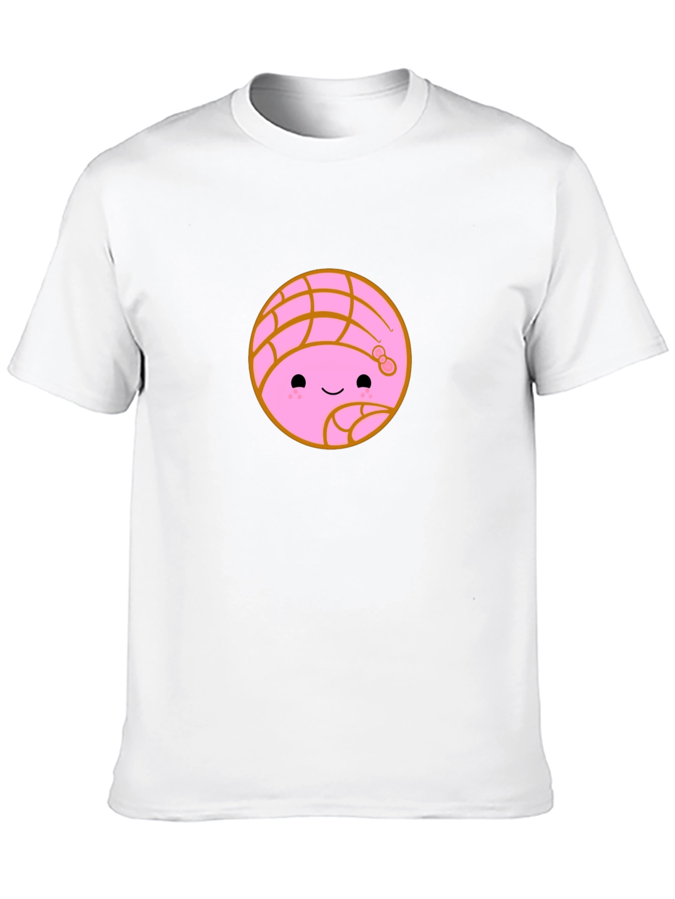 Kawaii Concha Bread Graphic Tee - Cute Mexican Pastry Shirt