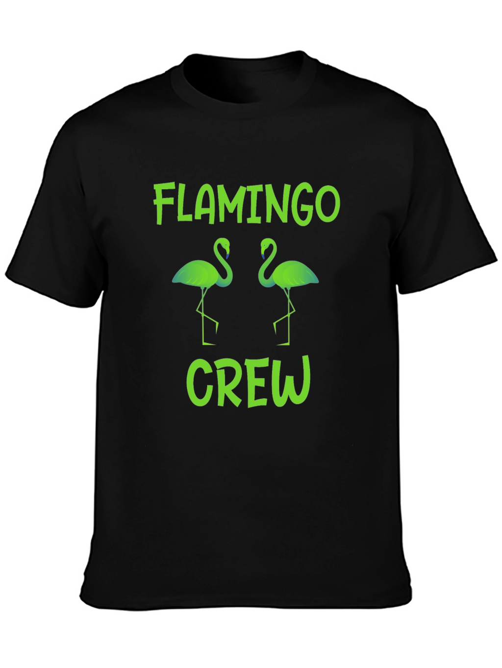 Flamingo Crew Graphic T-Shirt -  Tropical Bird Tee