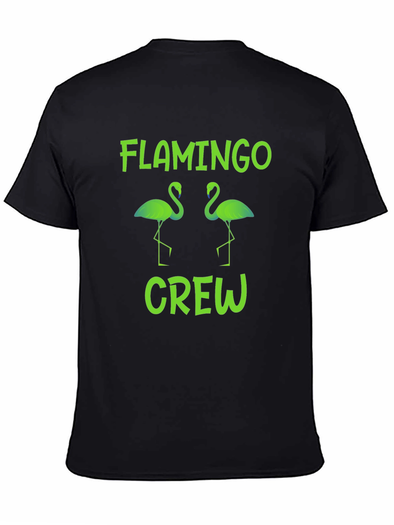 Flamingo Crew Graphic T-Shirt -  Tropical Bird Tee