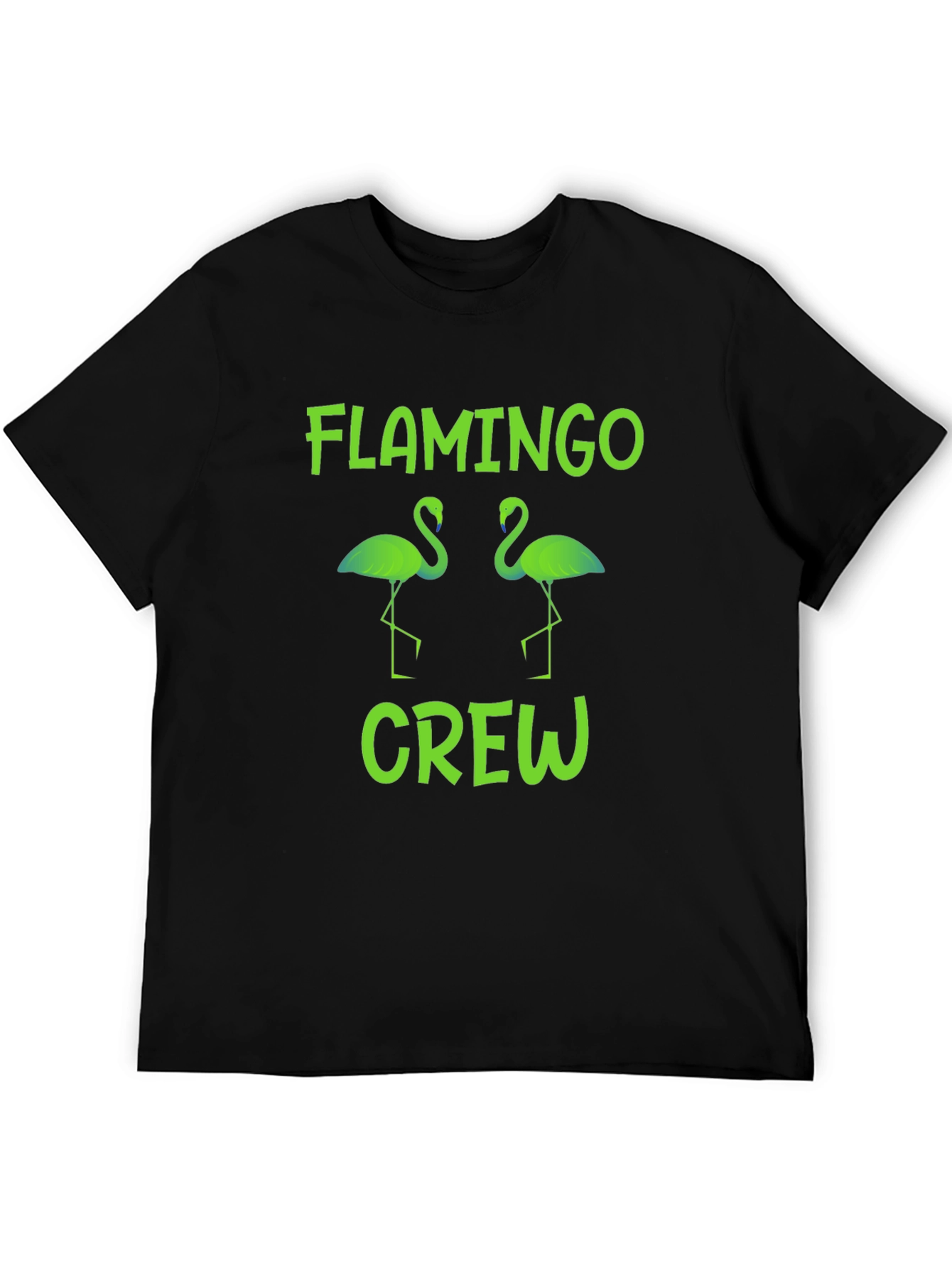 Flamingo Crew Graphic T-Shirt -  Tropical Bird Tee