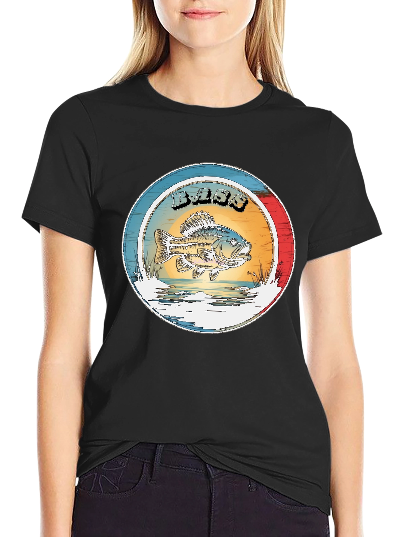 Vintage Bass Fishing Graphic T-Shirt