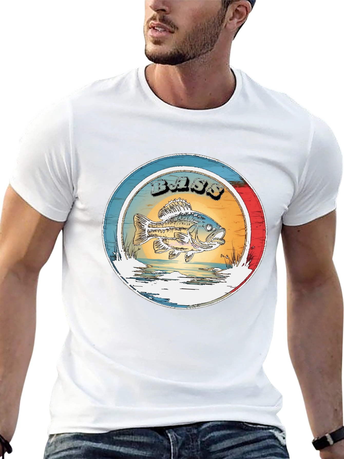 Vintage Bass Fishing Graphic T-Shirt