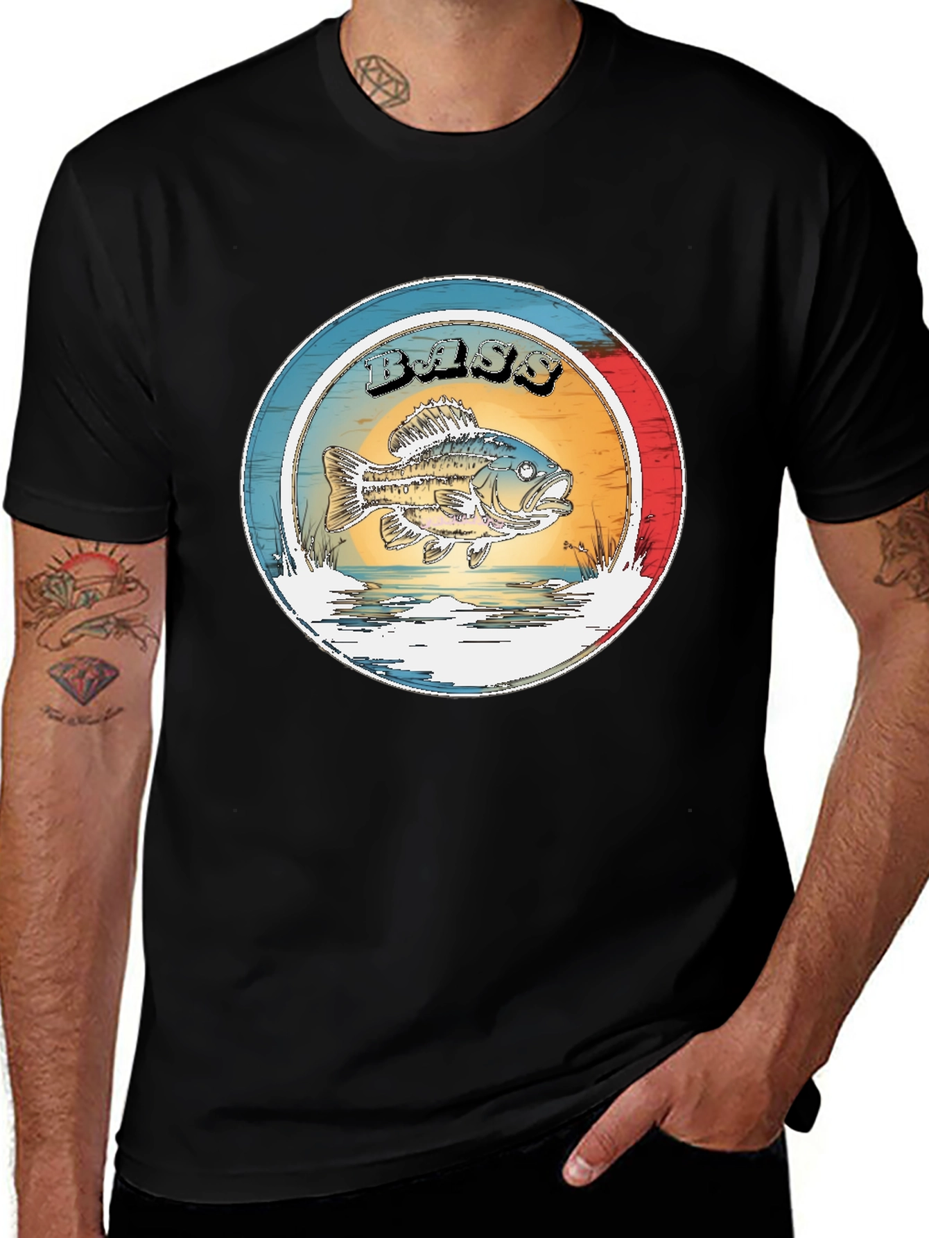 Vintage Bass Fishing Graphic T-Shirt