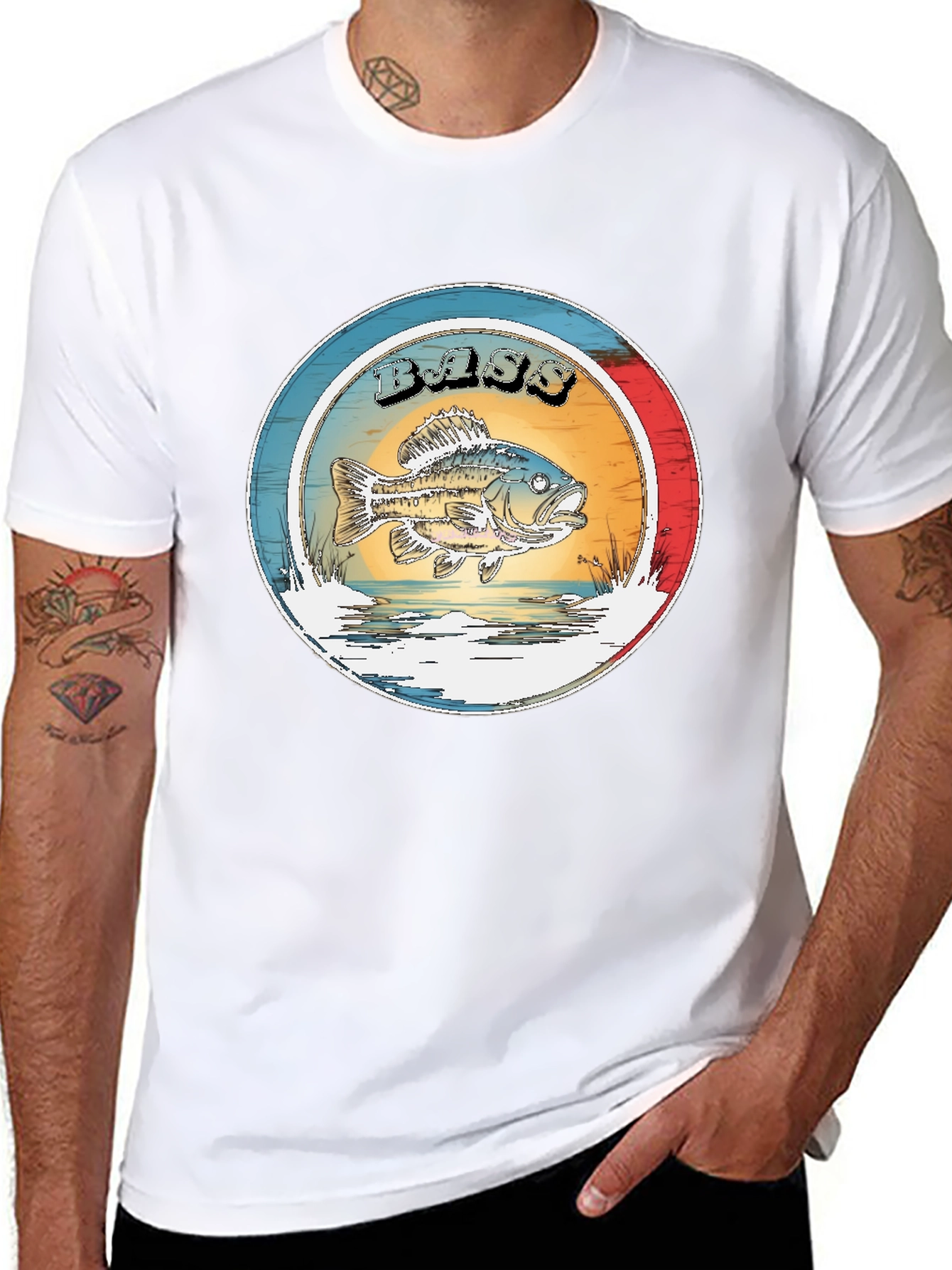 Vintage Bass Fishing Graphic T-Shirt