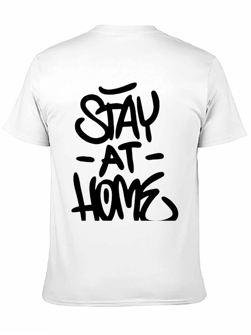 Stay At Home Graphic Tee -  Mens Black T-Shirt