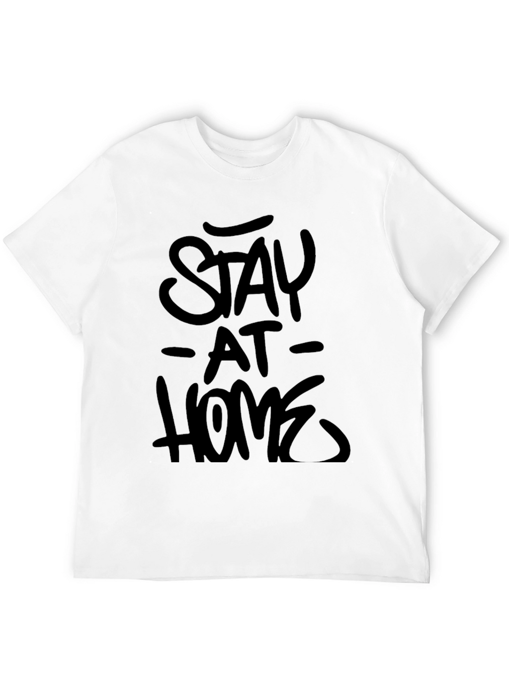 Stay At Home Graphic Tee -  Mens Black T-Shirt