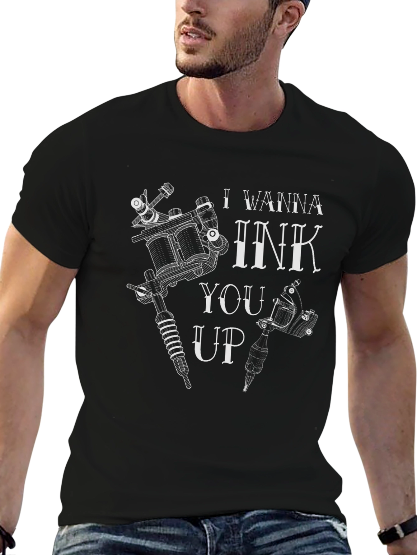 I Wanna Ink You Up Graphic T-Shirt - Black