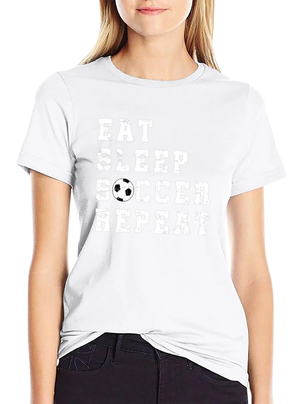 Eat Sleep Soccer Repeat Graphic T-Shirt