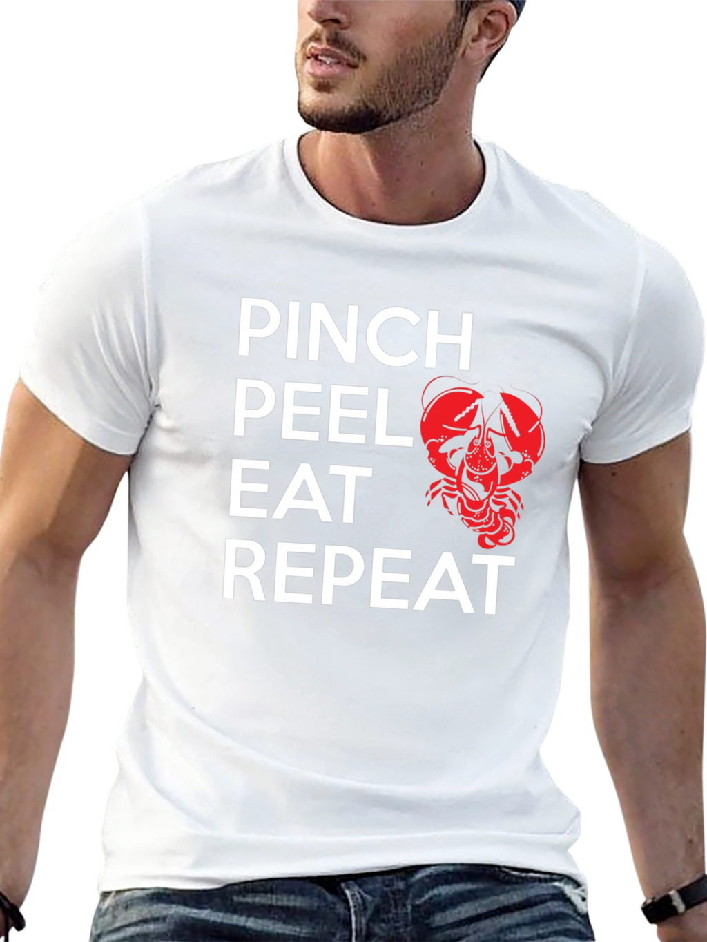 Pinch Peel Eat Repeat Crawfish Graphic Tee
