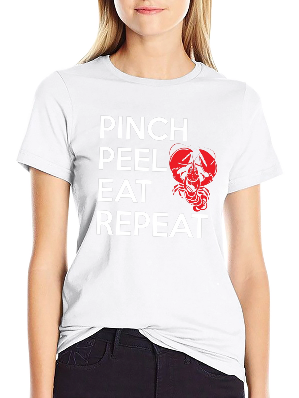 Pinch Peel Eat Repeat Crawfish Graphic Tee