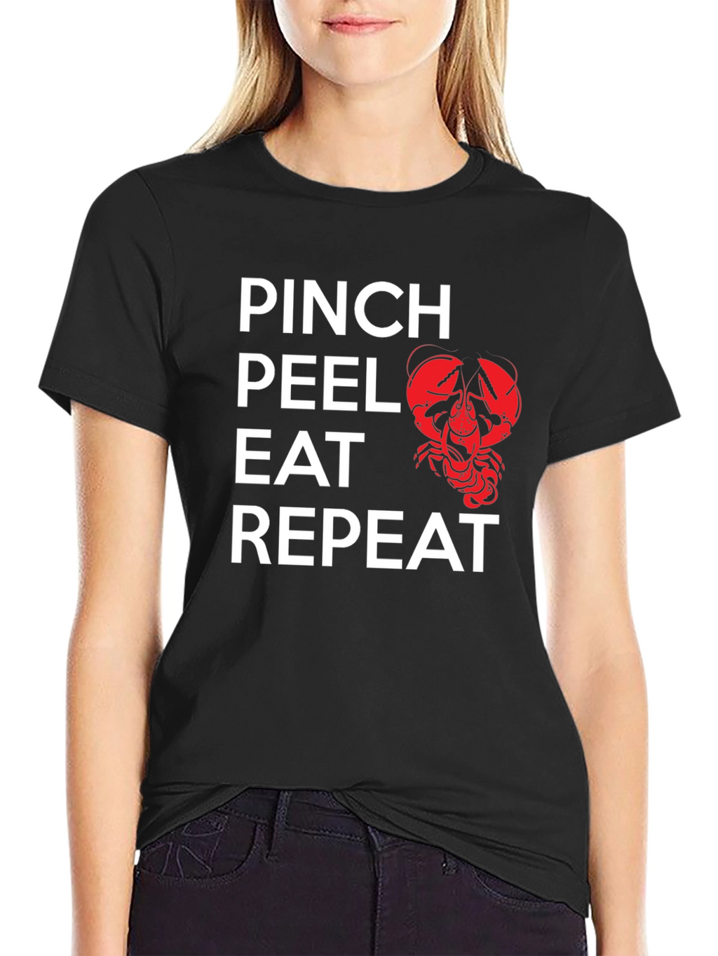 Pinch Peel Eat Repeat Crawfish Graphic Tee