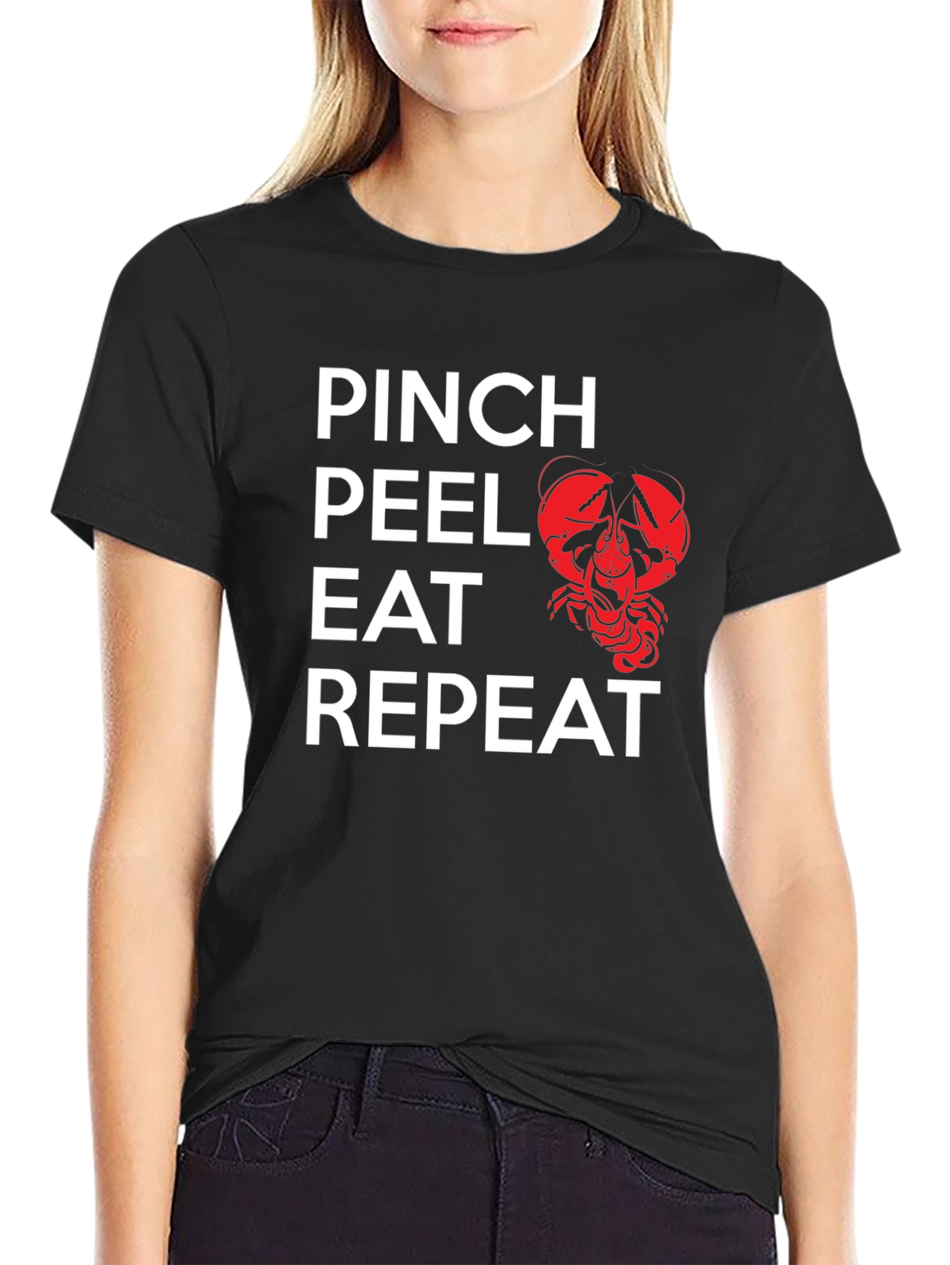 Pinch Peel Eat Repeat Crawfish Graphic Tee
