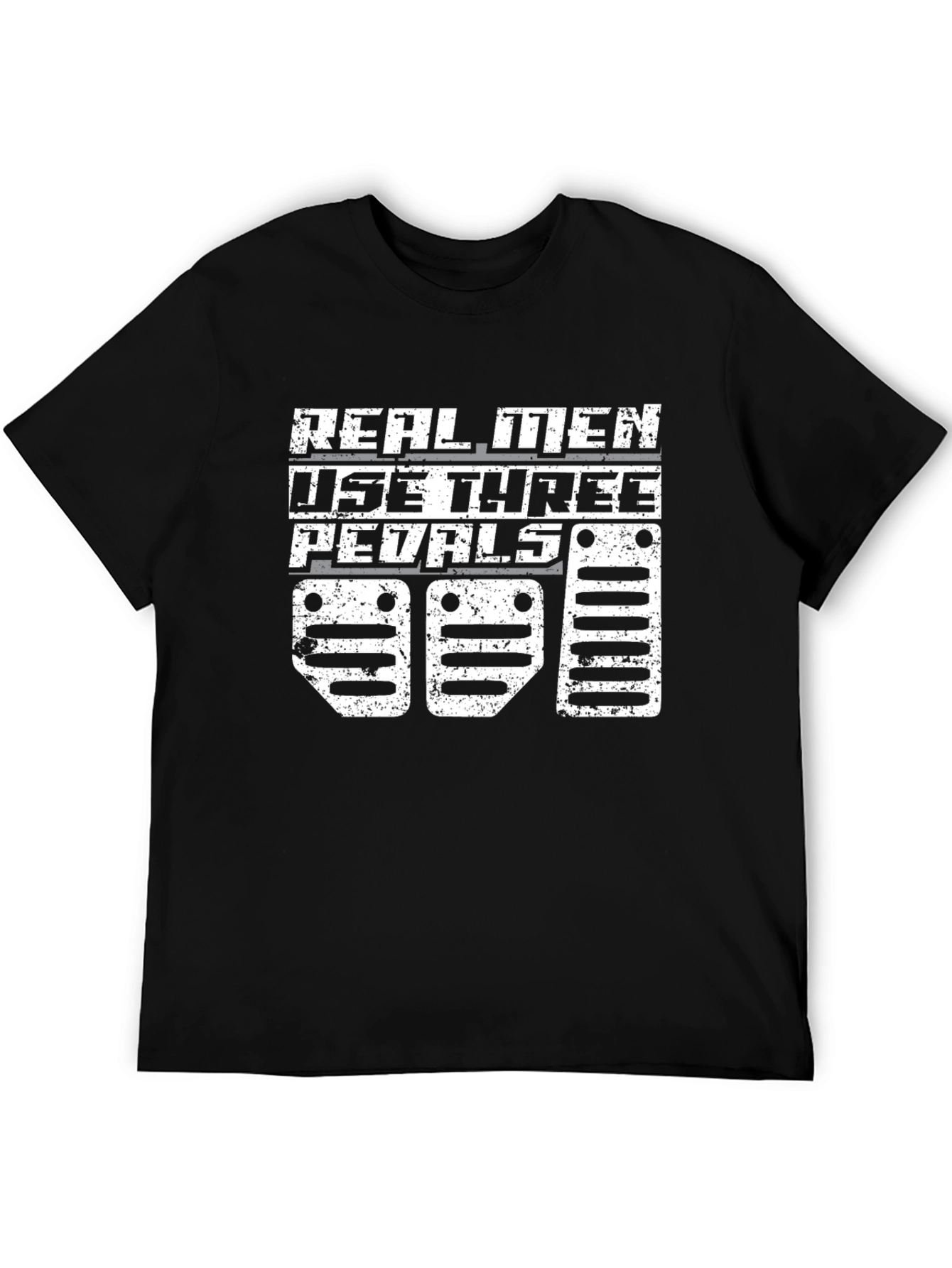 Real Men Three Pedals T-Shirt - Manual Transmission Apparel