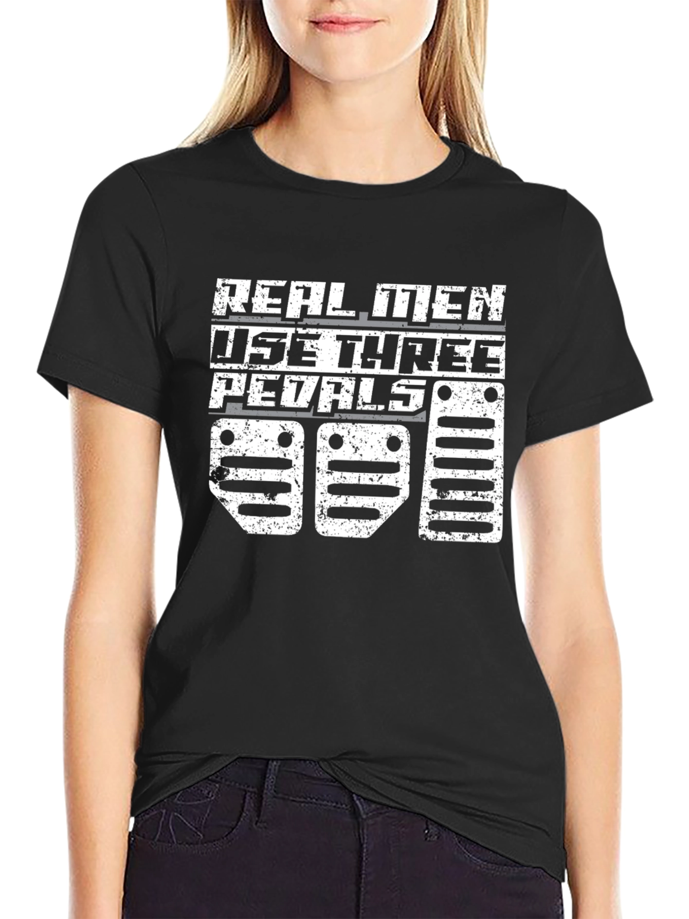 Real Men Three Pedals T-Shirt - Manual Transmission Apparel