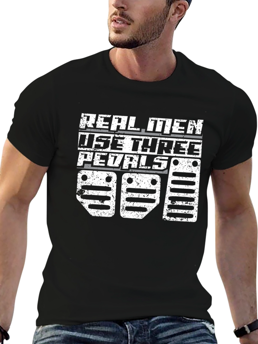 Real Men Three Pedals T-Shirt - Manual Transmission Apparel