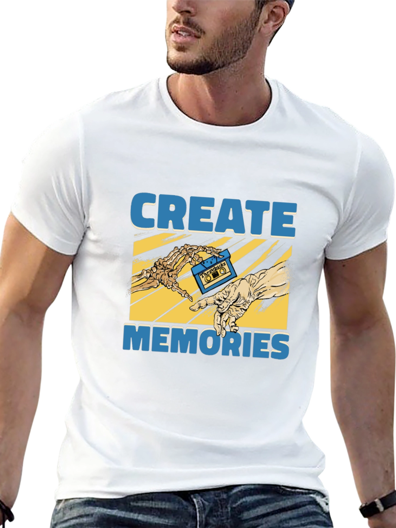 Create Memories Graphic Tee - Vintage Cassette Design