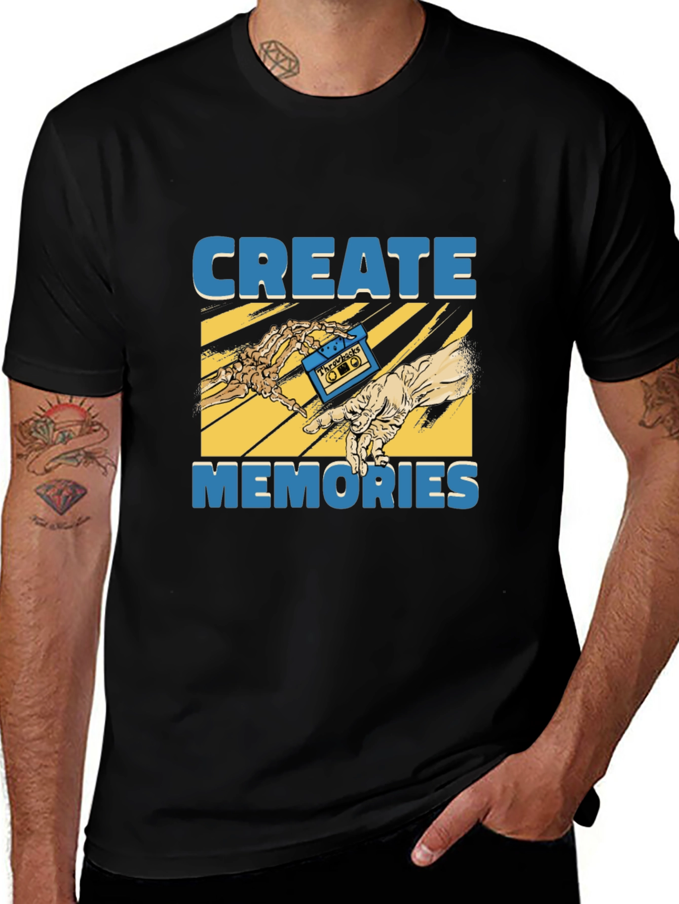 Create Memories Graphic Tee - Vintage Cassette Design