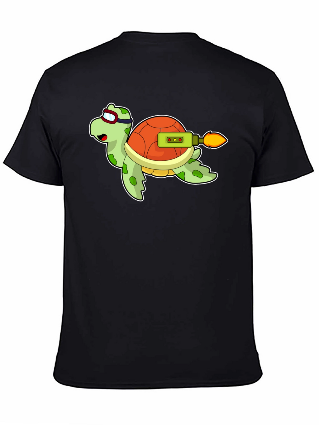 Rocket Turtle Black T-Shirt