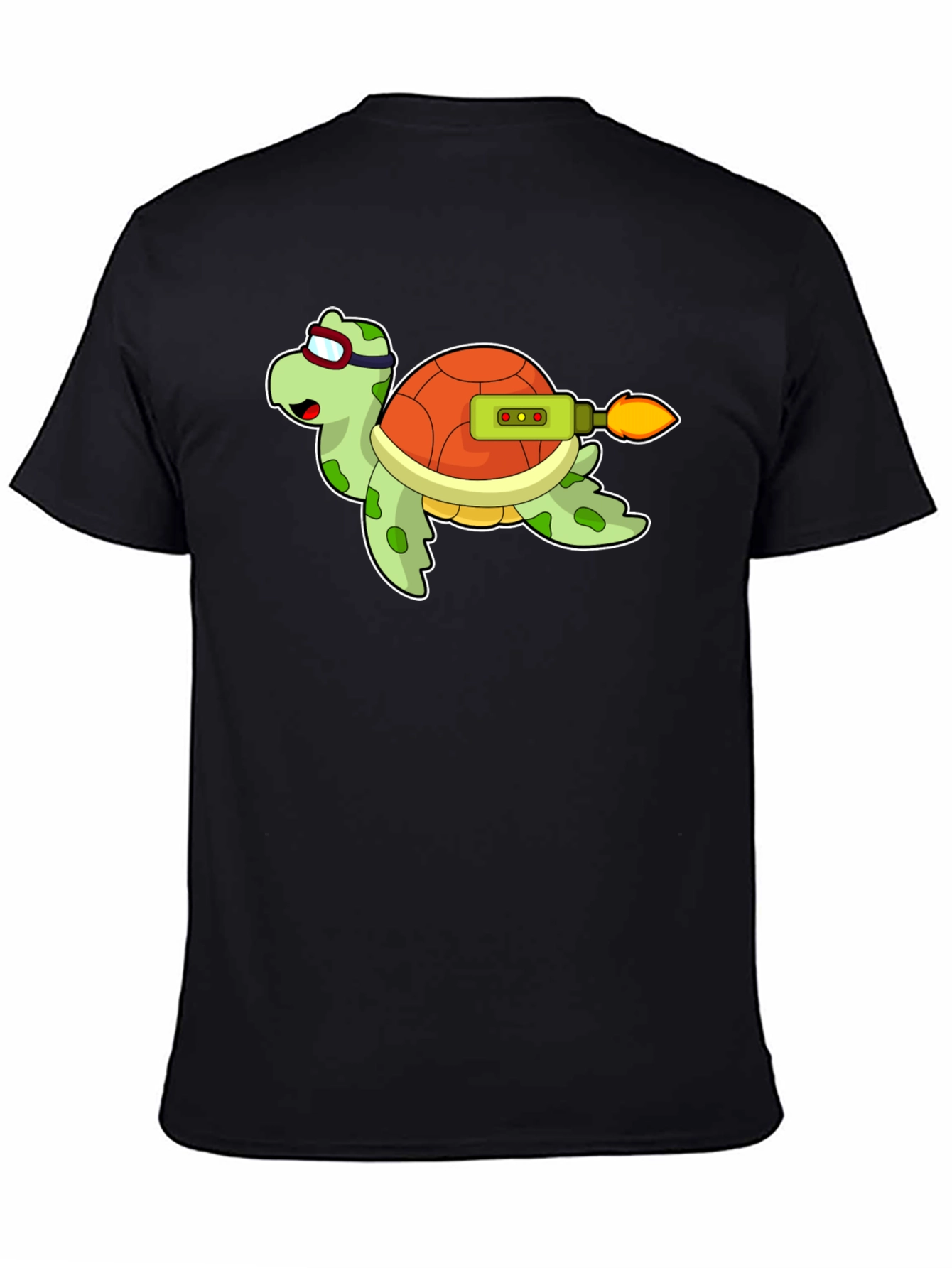 Rocket Turtle Black T-Shirt