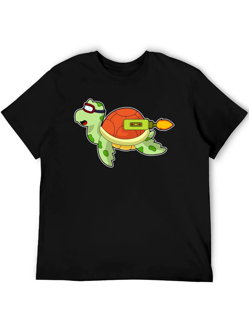 Rocket Turtle Black T-Shirt