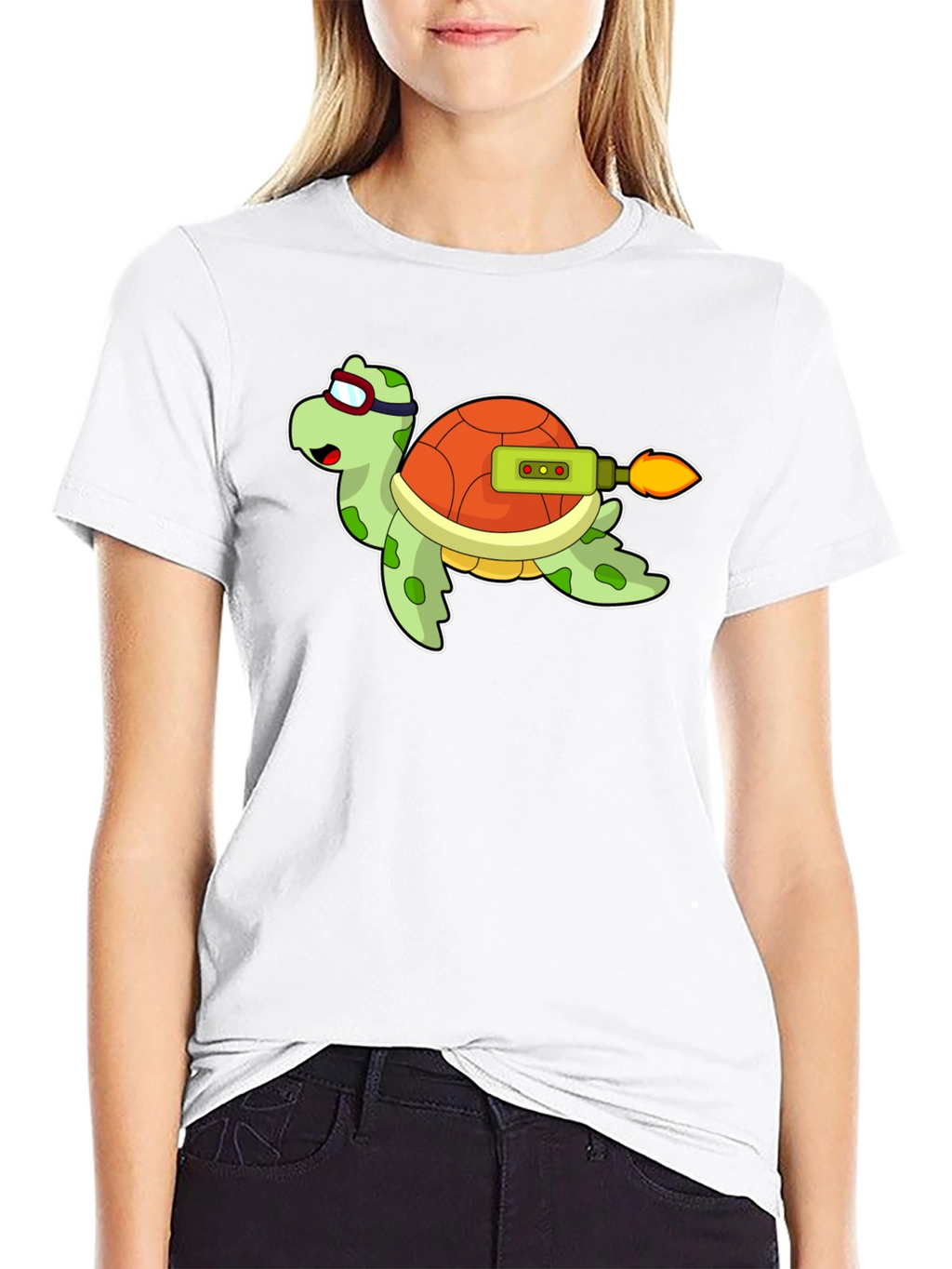 Rocket Turtle Black T-Shirt