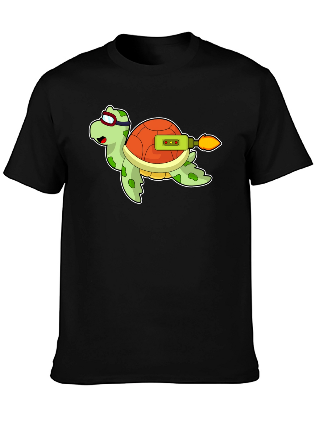 Rocket Turtle Black T-Shirt