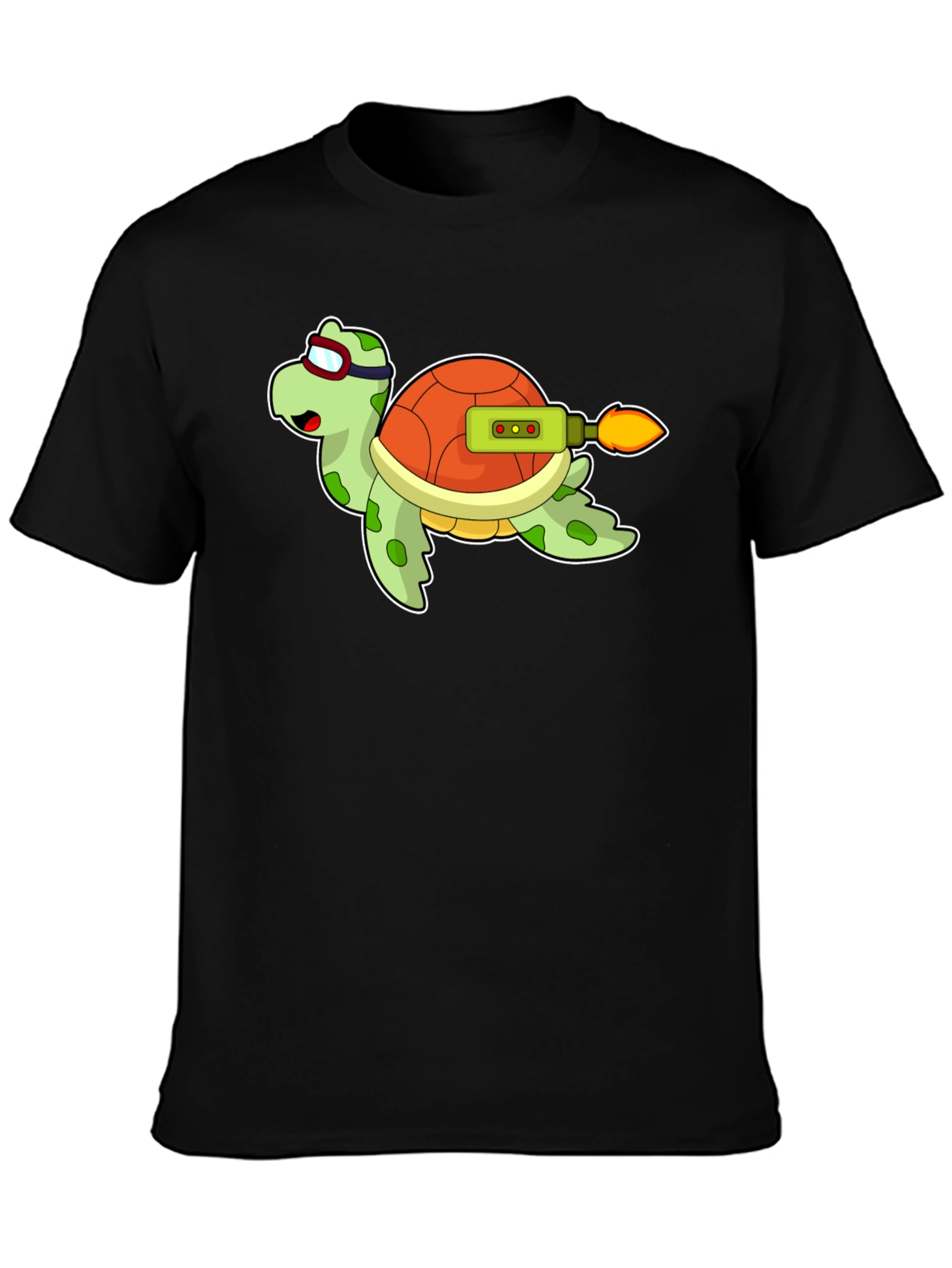 Rocket Turtle Black T-Shirt