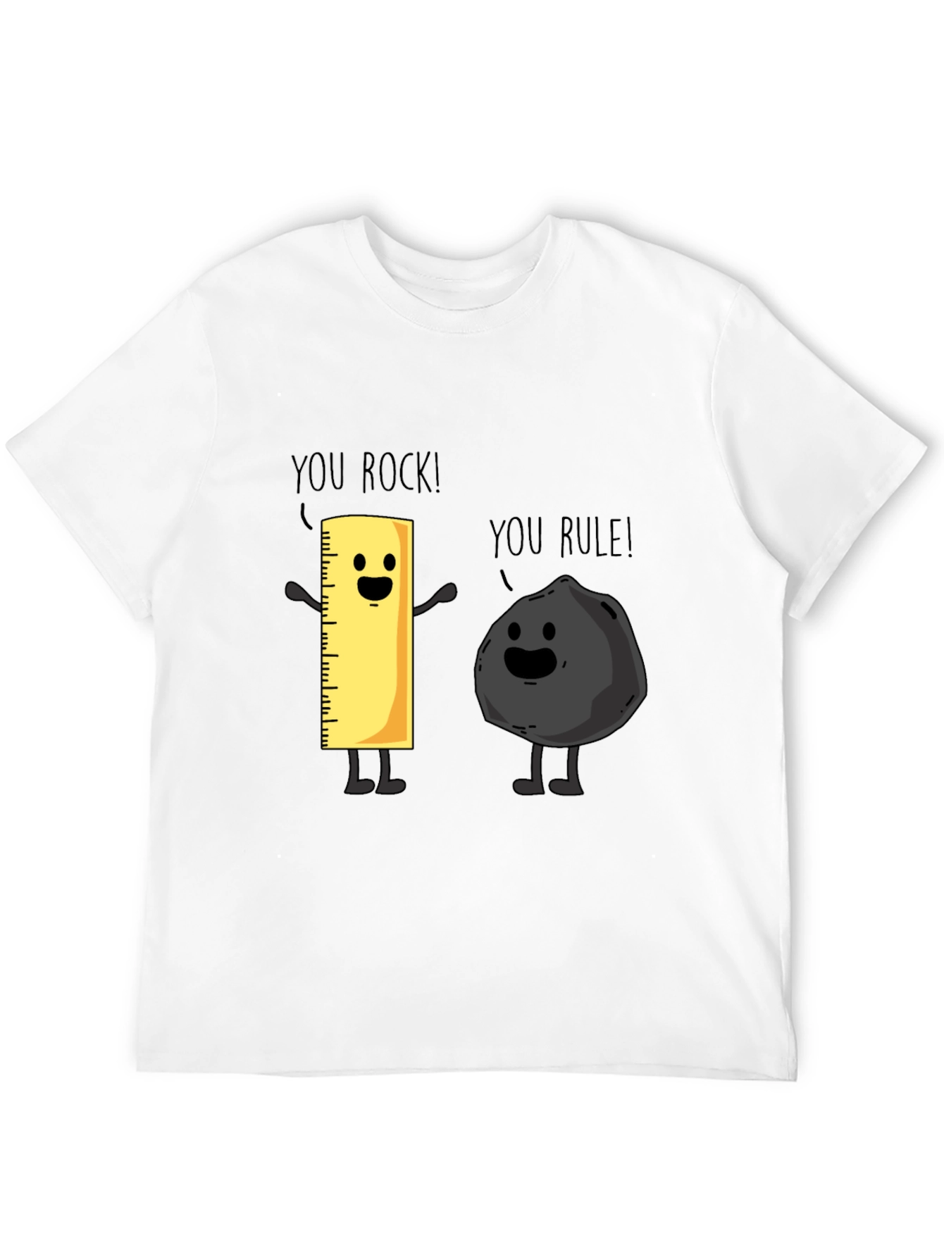 Funny You Rock You Rule T-Shirt Black