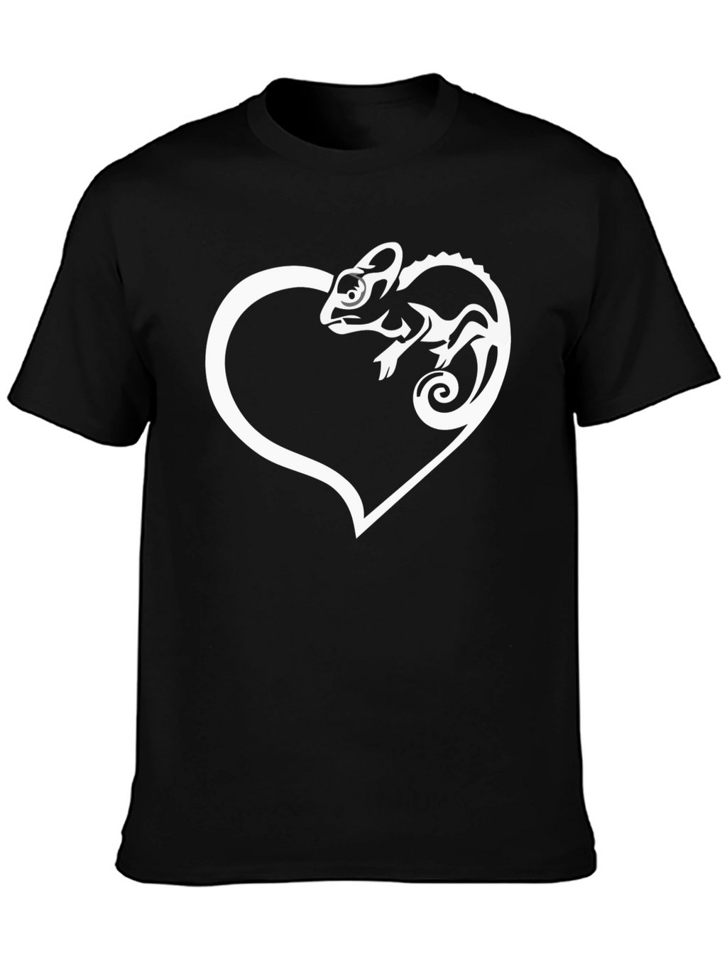 Chameleon Heart Graphic T-Shirt - Black